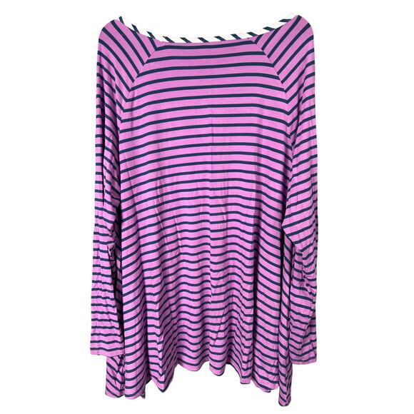 Matilda jane 2XL Modal Purple Striped Swing Top Tunic Womens No Limitations - Picture 2 of 6
